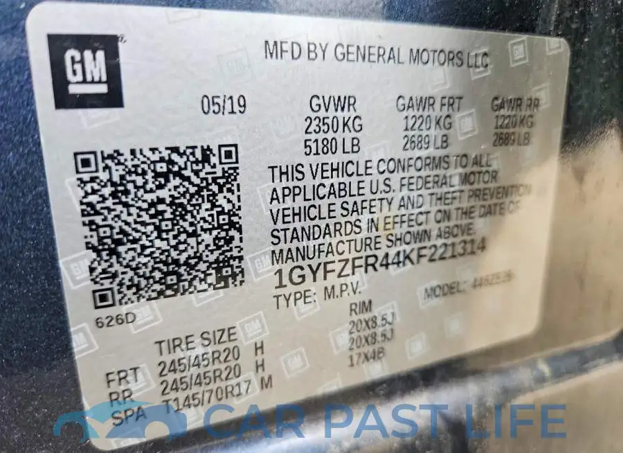 1GYFZFR44KF221314# 13