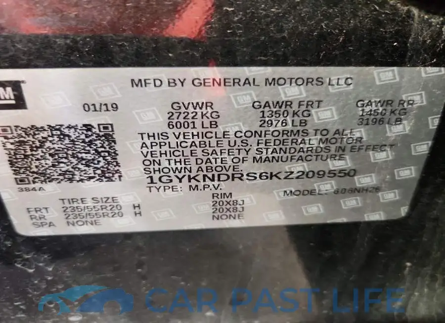 1GYKNDRS6KZ209550# 13