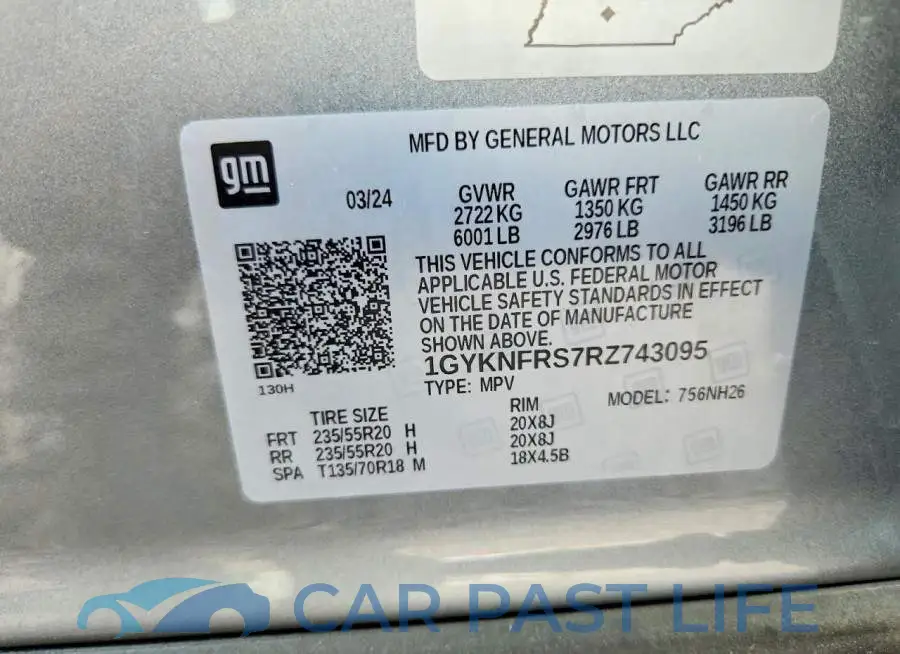 1GYKNFRS7RZ743095# 12