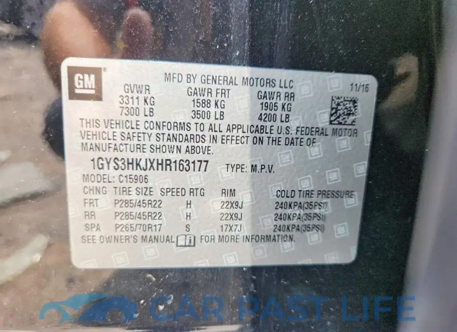 1GYS3HKJXHR163177# 13