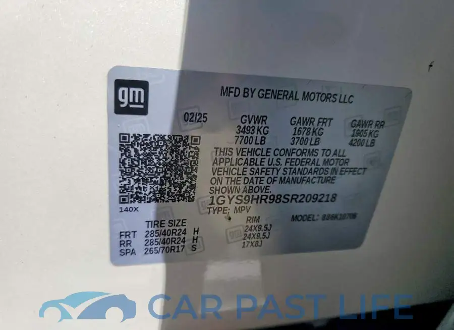 1GYS9HR98SR209218# 12