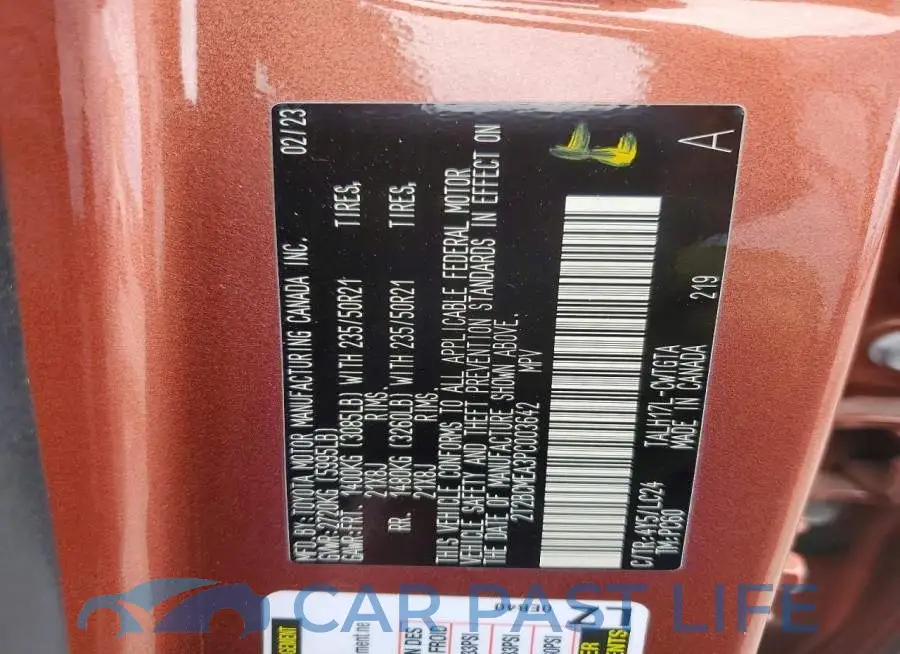 2T2BCMEA3PC003642# 12