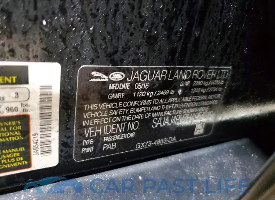 SAJAJ4BV7HA954219# 12