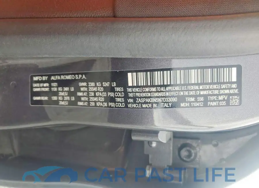 ZASPAKBN5N7D33090# 13