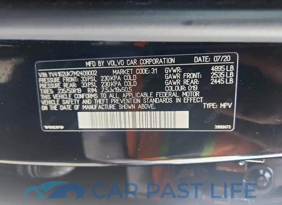 YV4162UK7M2409002# 13