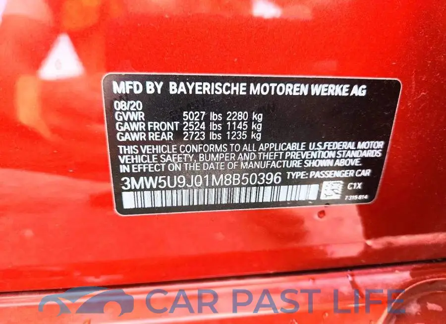 3MW5U9J01M8B50396# 12