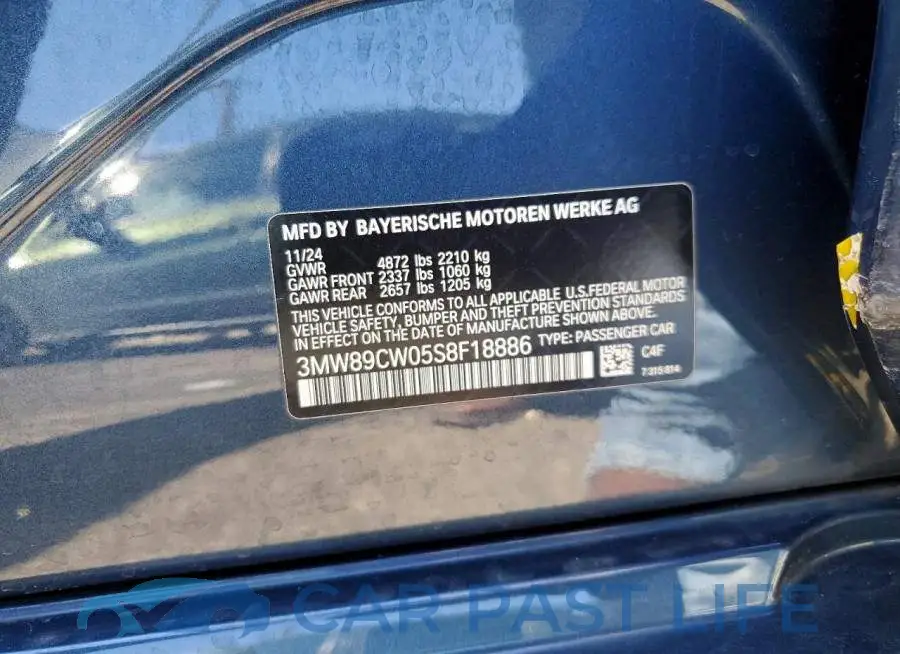 3MW89CW05S8F18886# 12