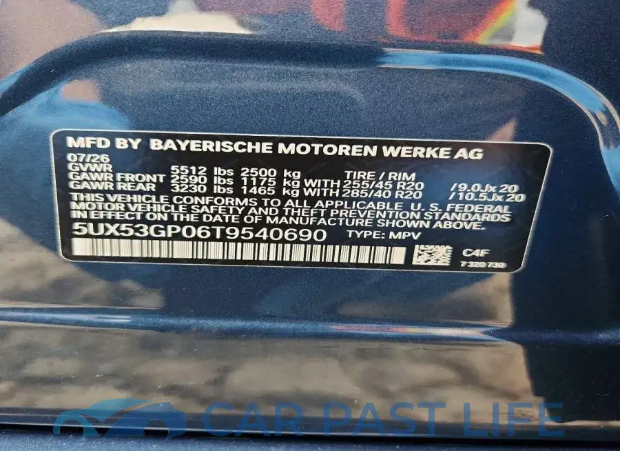 5UX53GP06T9540690# 13