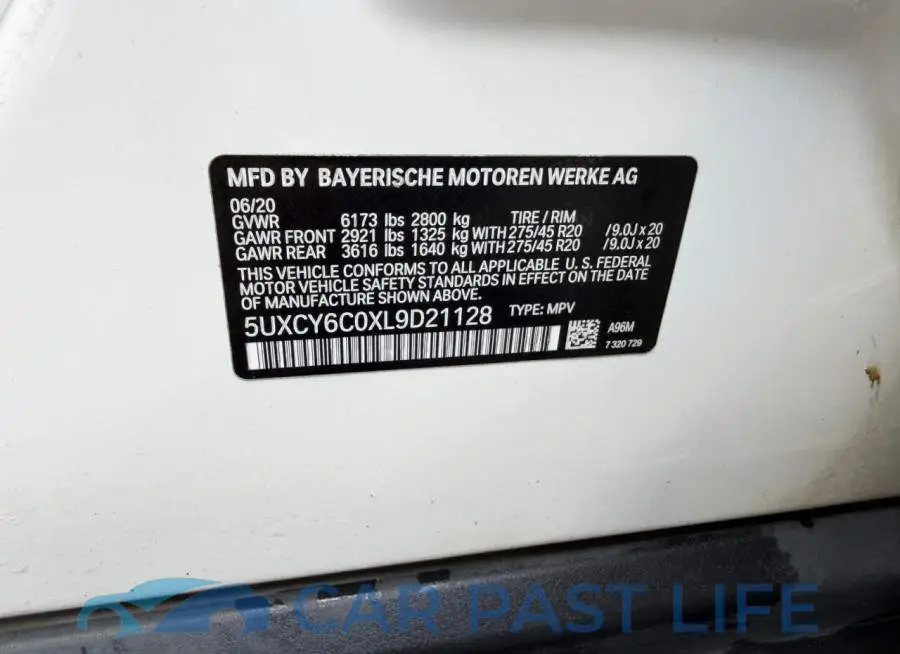 5UXCY6C0XL9D21128# 10