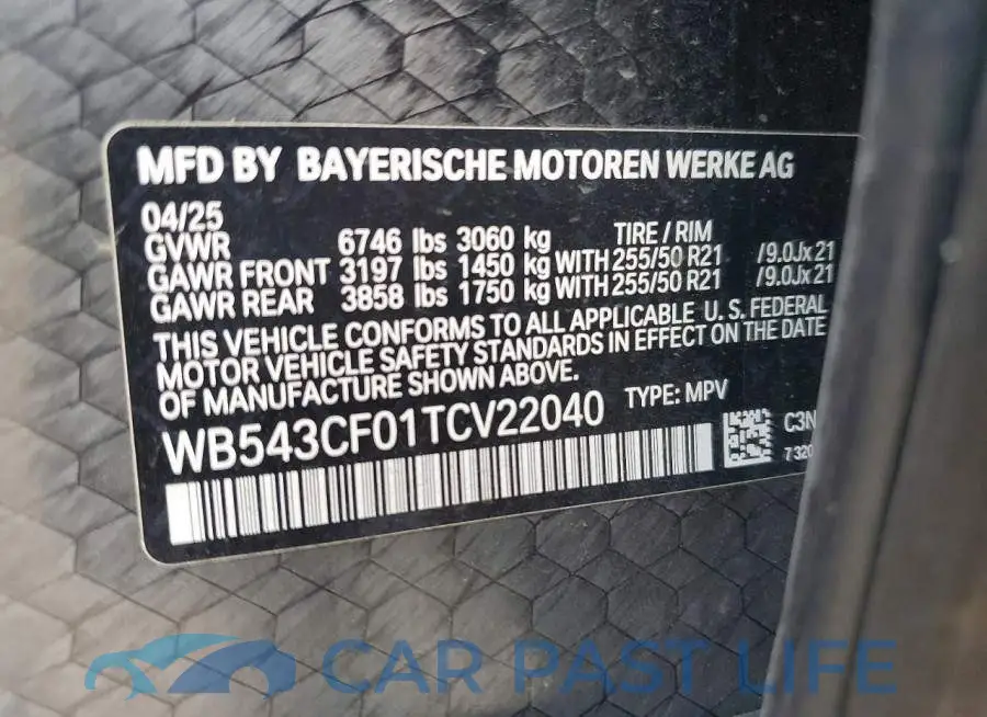 WB543CF01TCV22040# 12