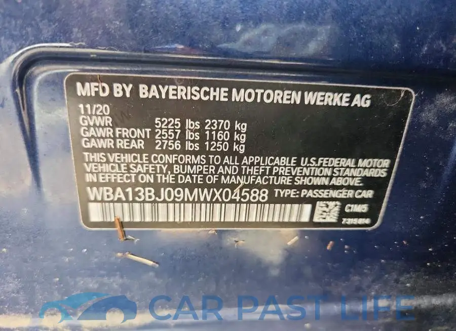 WBA13BJ09MWX04588# 12