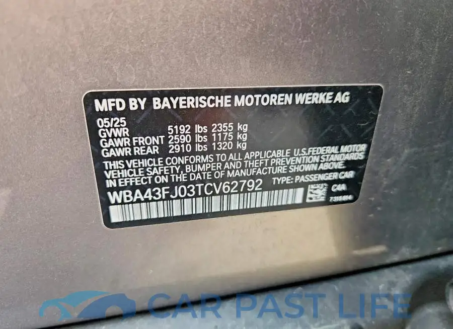 WBA43FJ03TCV62792# 12