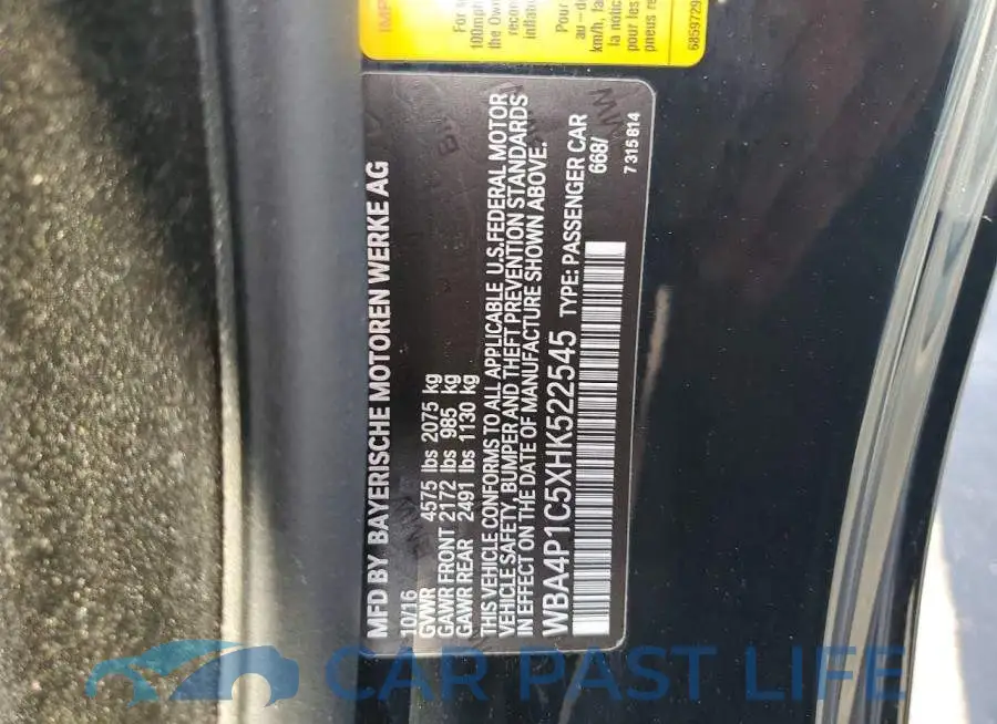 WBA4P1C5XHK522545# 12