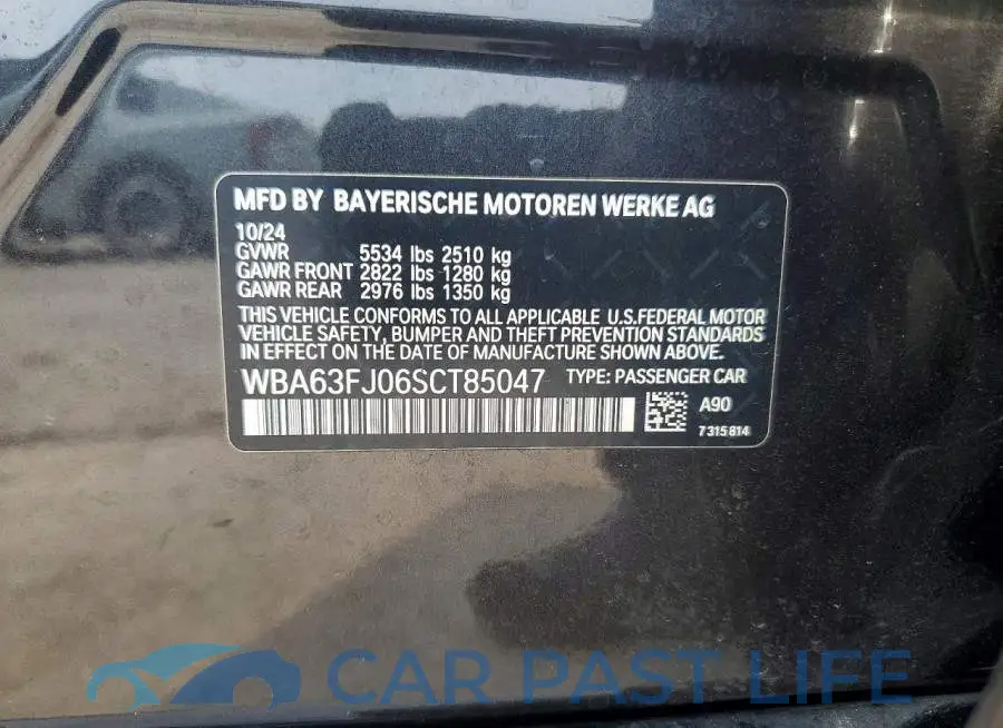 WBA63FJ06SCT85047# 12