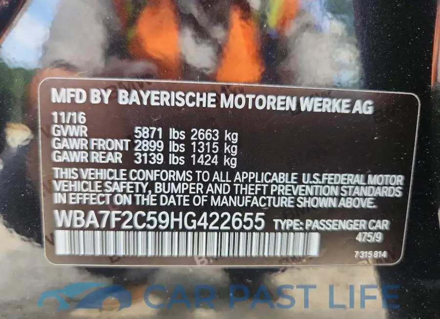 WBA7F2C59HG422655# 13