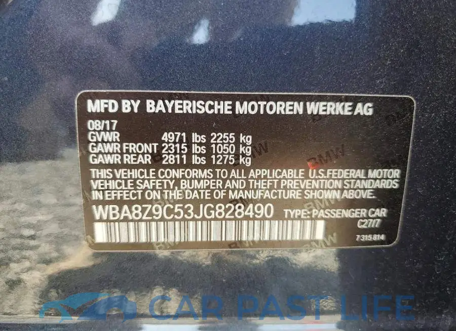WBA8Z9C53JG828490# 12