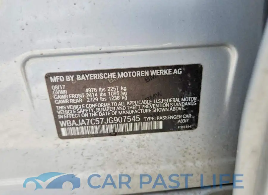 WBAJA7C57JG907545# 12