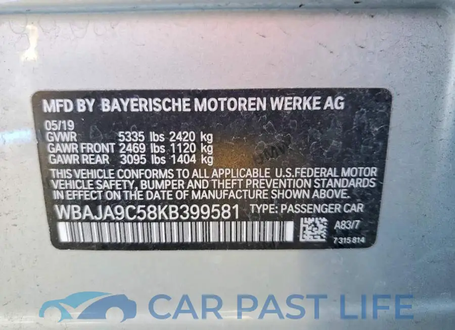WBAJA9C58KB399581# 12