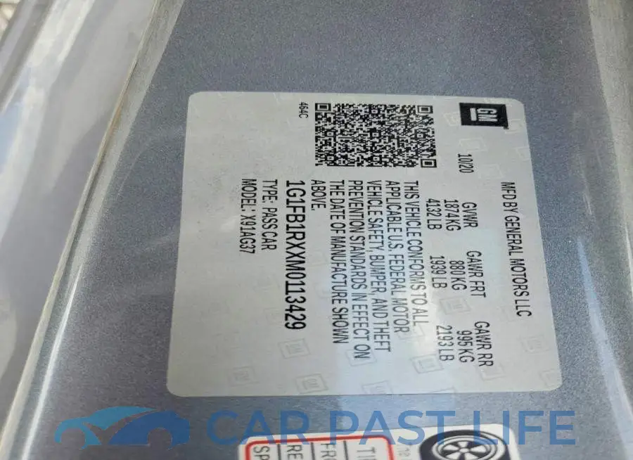 1G1FB1RXXM0113429# 12