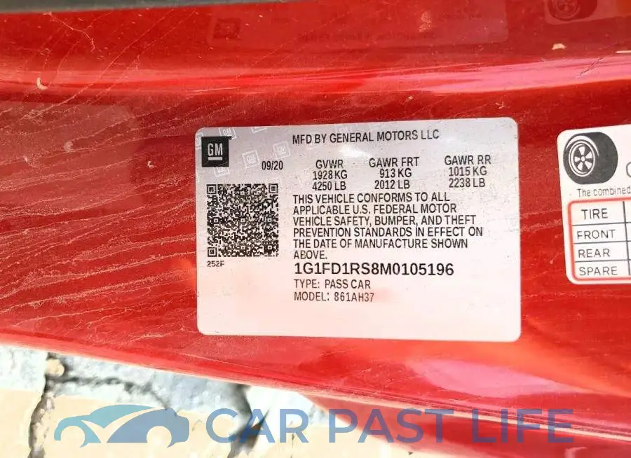 1G1FD1RS8M0105196# 12