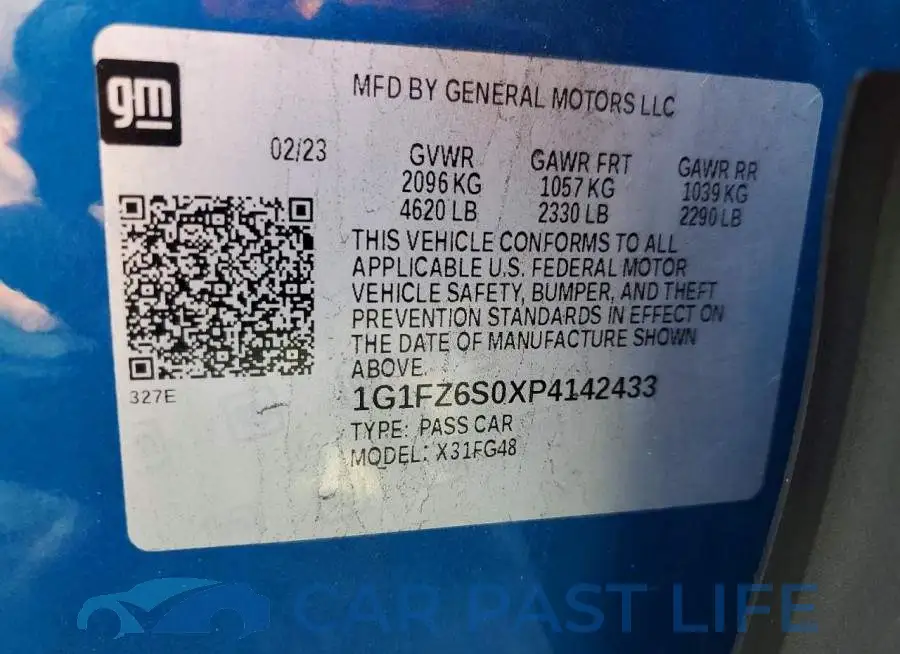 1G1FZ6S0XP4142433# 12