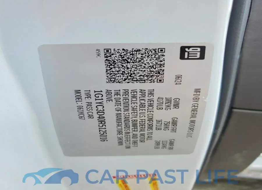 1G1YC3D40R5125016# 12