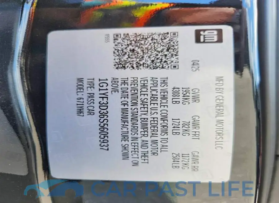 1G1YF3D36S5605937# 12