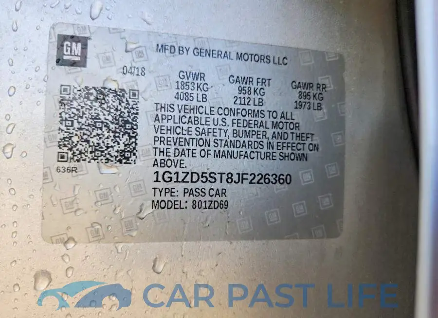 1G1ZD5ST8JF226360# 12