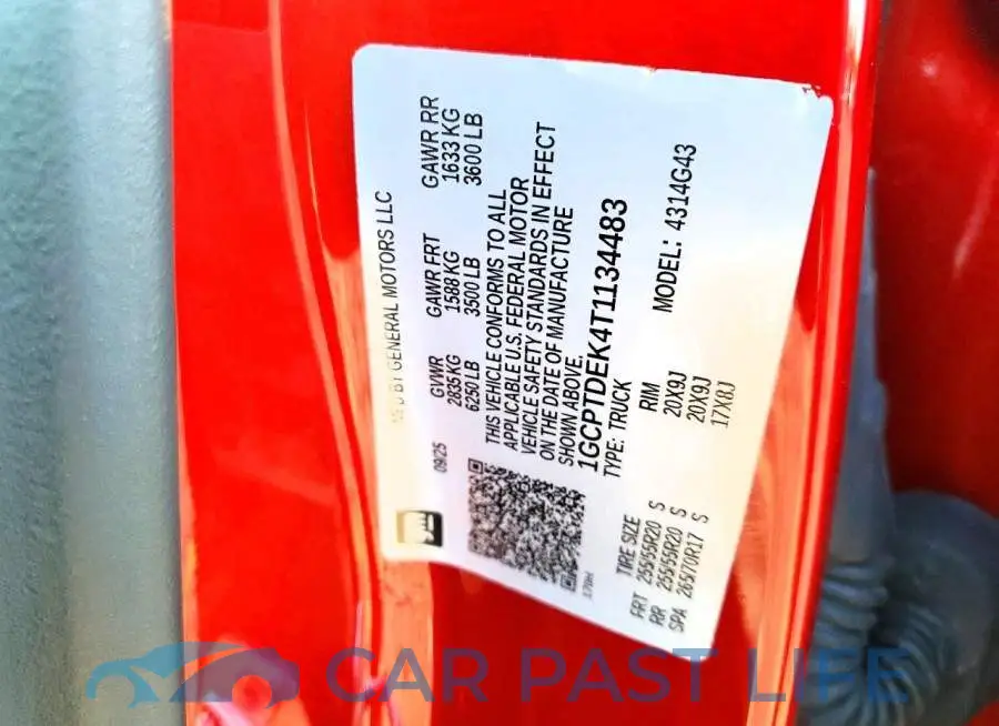 1GCPTDEK4T1134483# 12