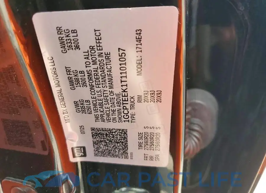 1GCPTEEK1T1101057# 12