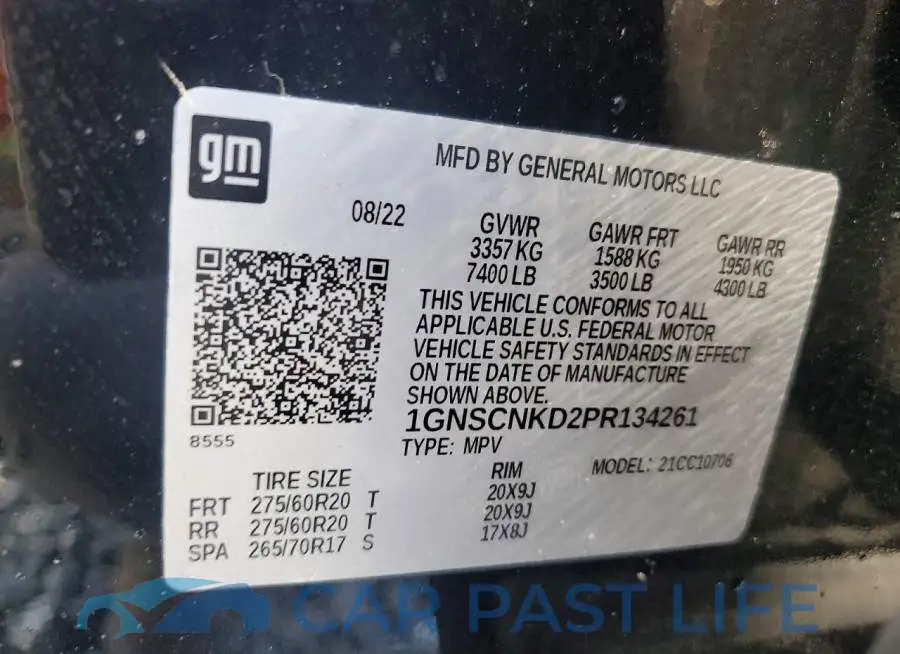 1GNSCNKD2PR134261# 12