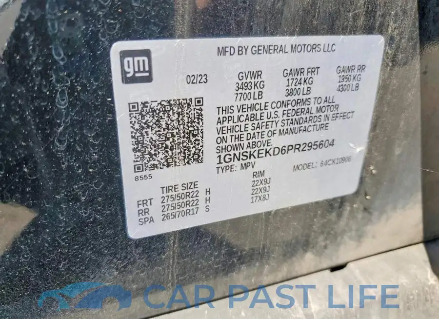 1GNSKEKD6PR295604# 14