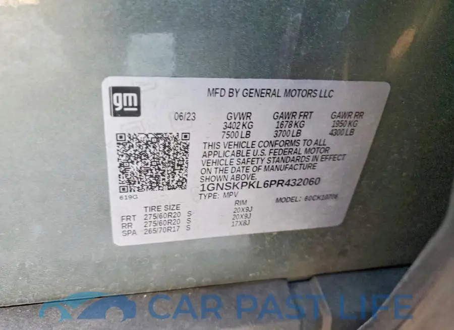 1GNSKPKL6PR432060# 13