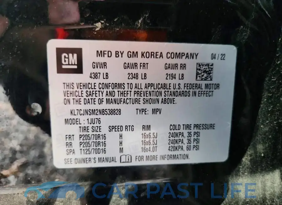 KL7CJNSM2NB538828# 14