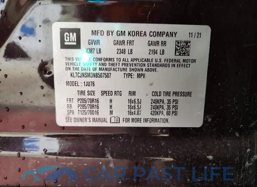KL7CJNSM3NB507507# 13
