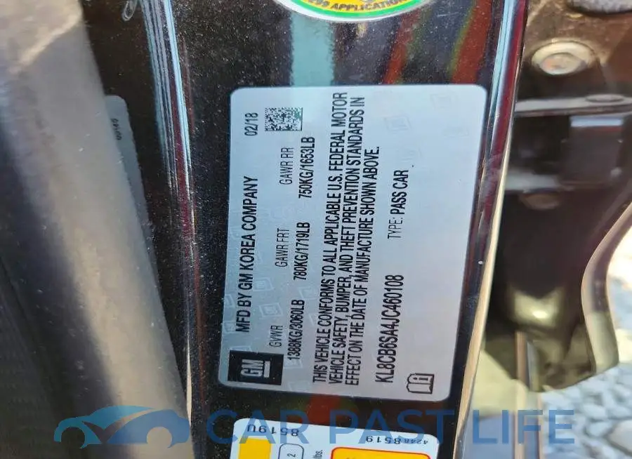 KL8CB6SA4JC460108# 12