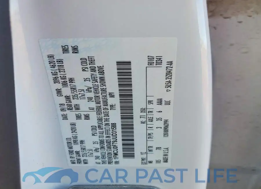 1FMCU0F79JUD31588# 13