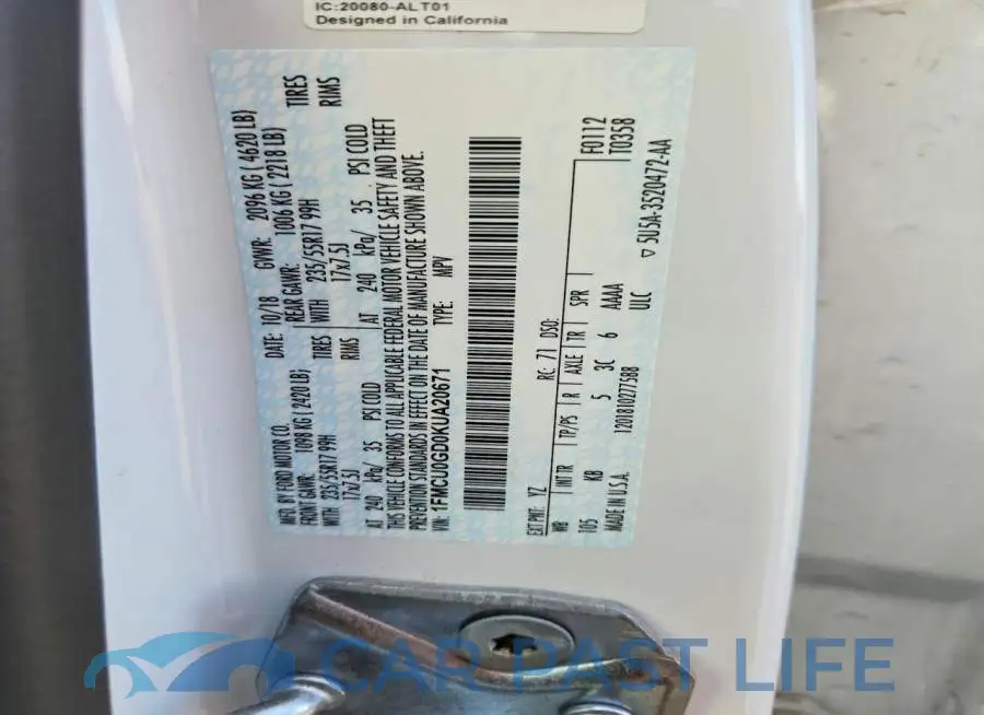 1FMCU0GD0KUA20671# 12