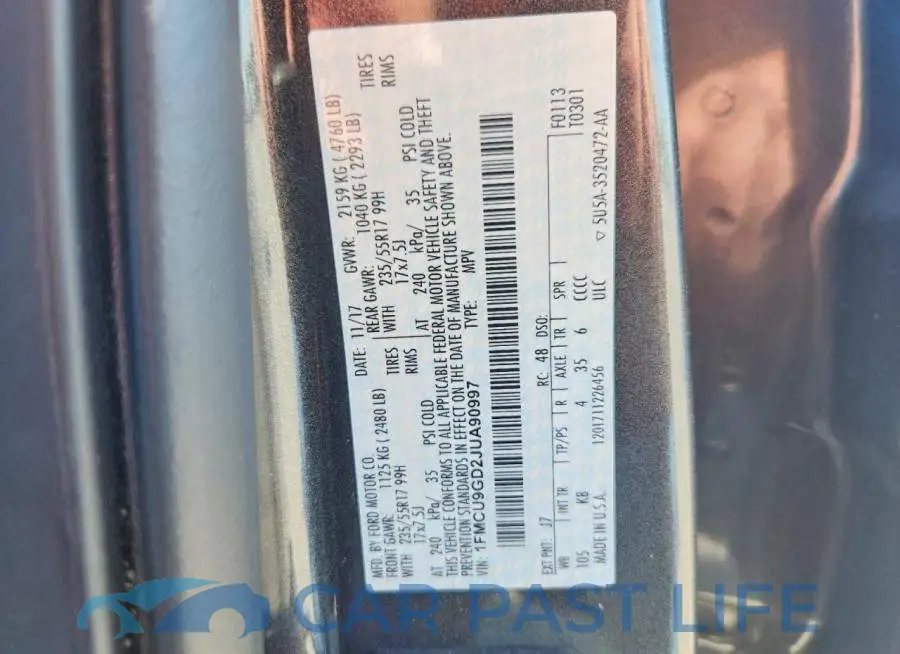1FMCU9GD2JUA90997# 13