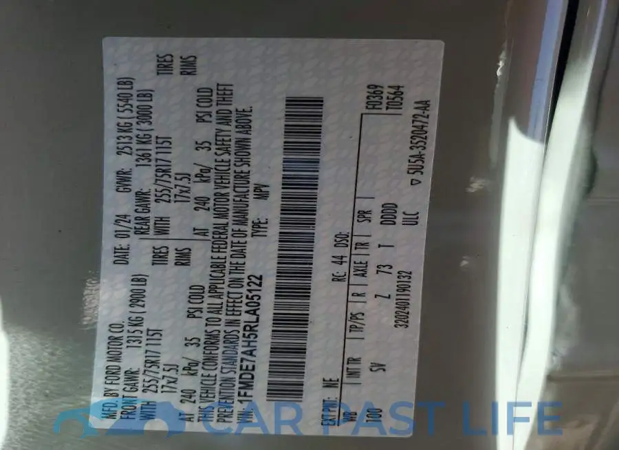1FMDE7AH5RLA05122# 12