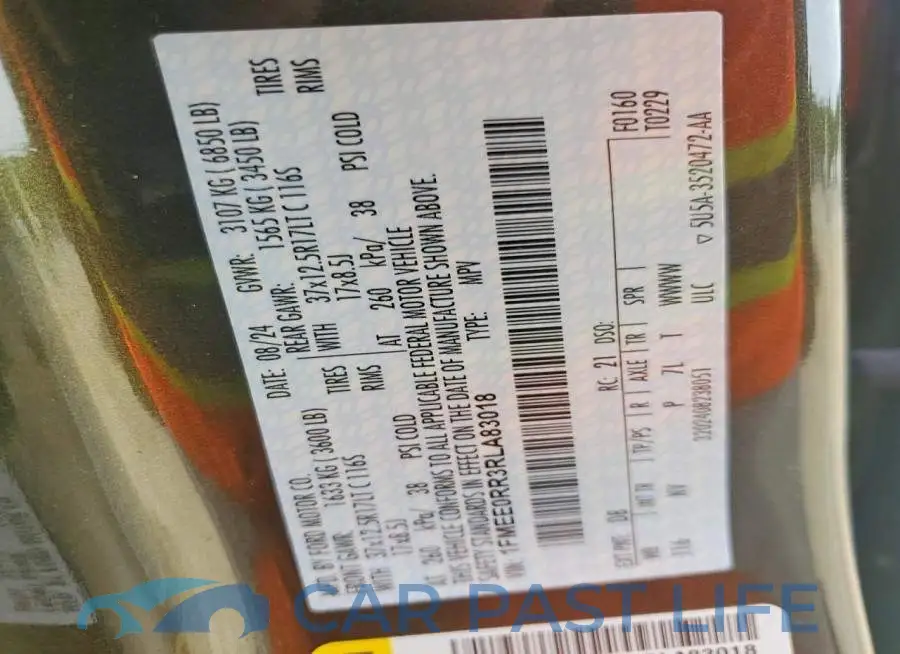 1FMEE0RR3RLA83018# 12