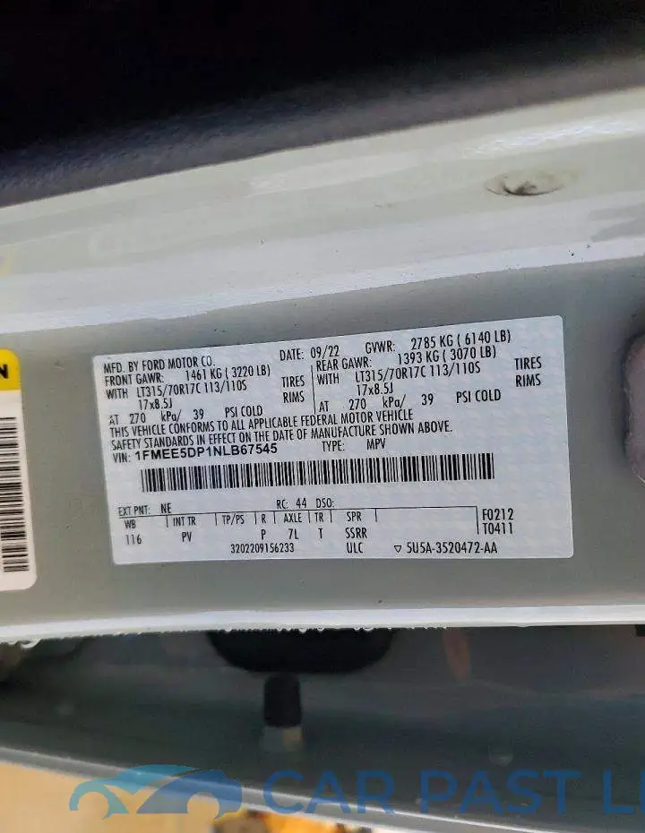 1FMEE5DP1NLB67545# 14