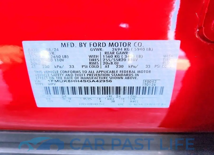 1FMUK8HH4SGA42956# 14