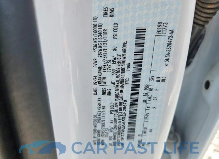 1FT7W2AA5REF25670# 12