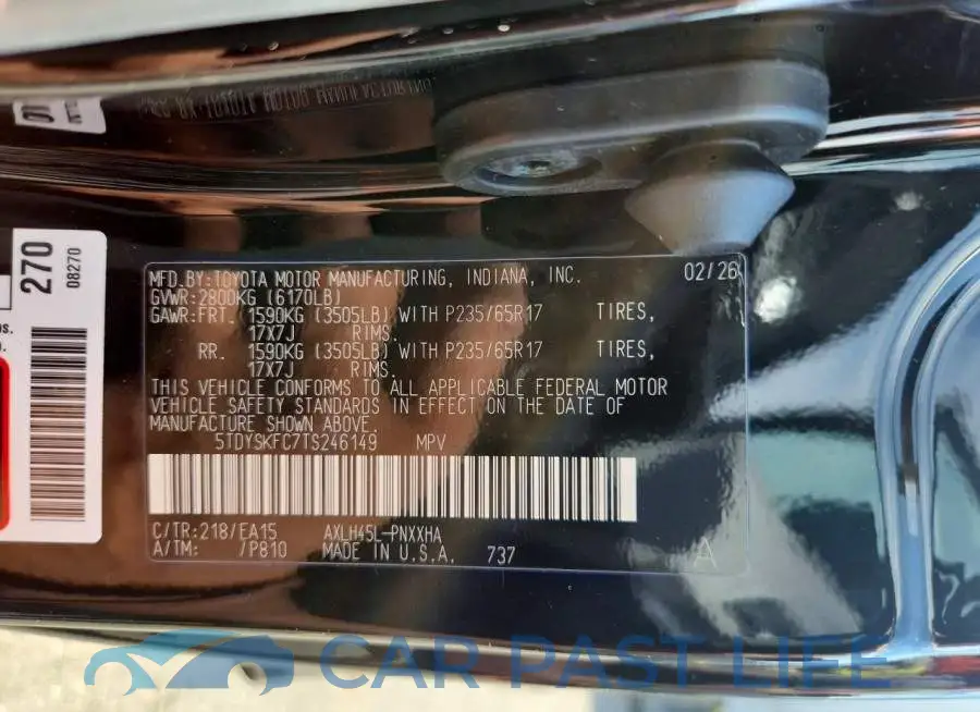 5TDYSKFC7TS246149# 13