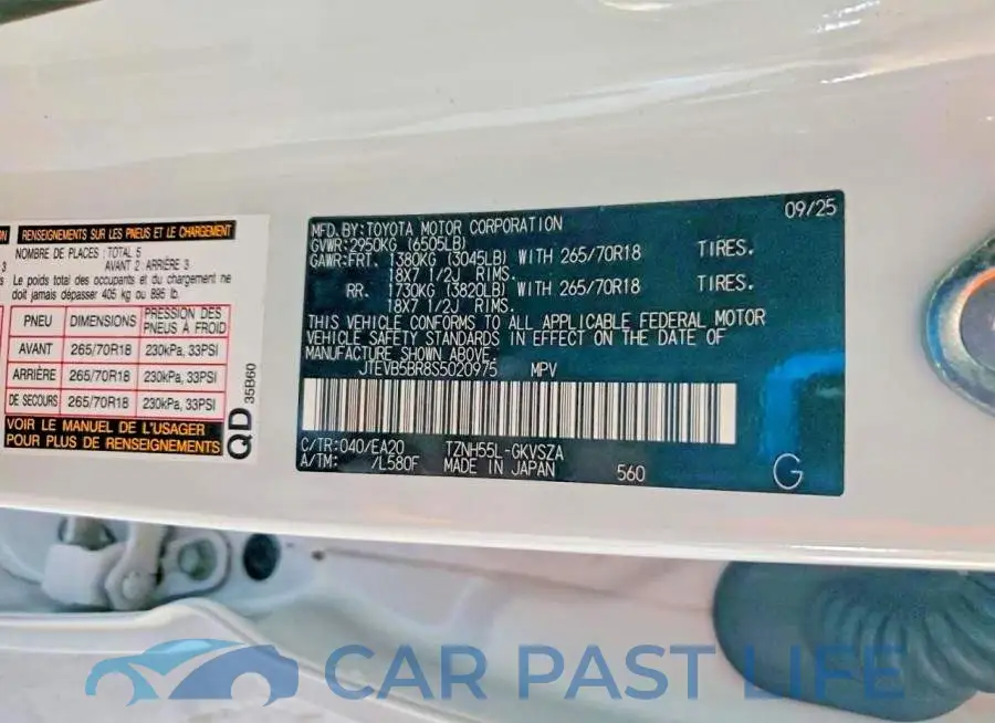 JTEVB5BR8S5020975# 12