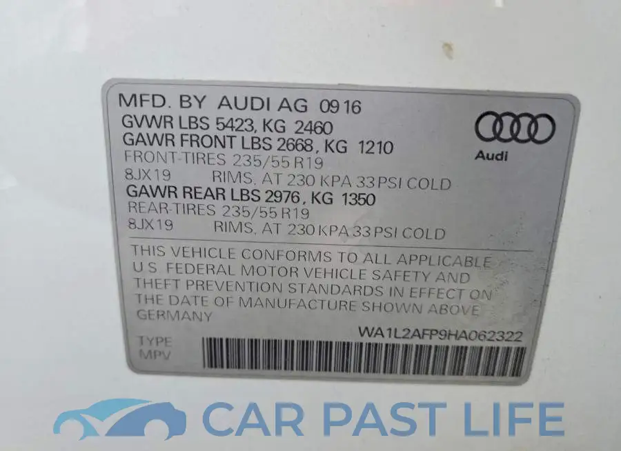 WA1L2AFP9HA062322# 13
