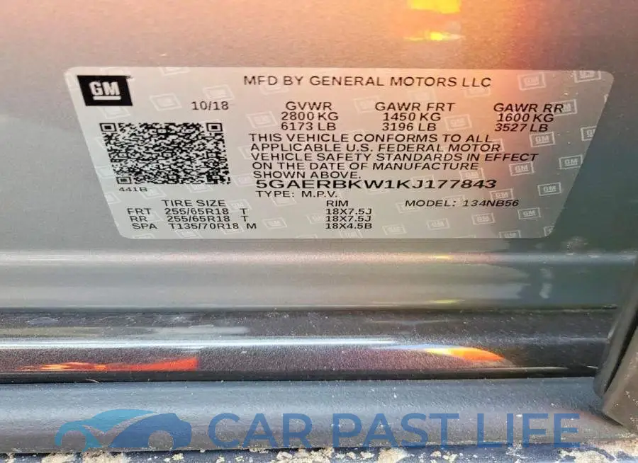 5GAERBKW1KJ177843# 13