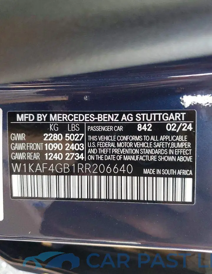 W1KAF4GB1RR206640# 12