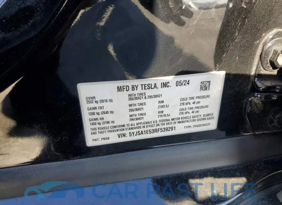 5YJSA1E53RF539291# 12